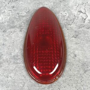 Vintage Red Teardrop Reflector Glass Lens 307 Automotive Light Part